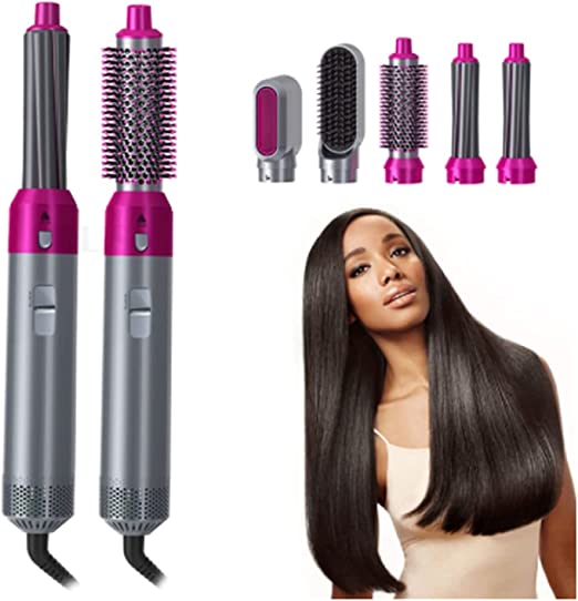 5 In 1 Hair Dryer Hot Comb Set Professional Curling Iron Hair Straightener Styling Tool Hair Dryer Household