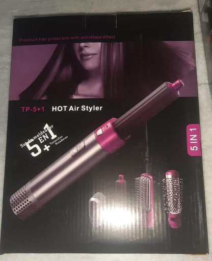 5 In 1 Hair Dryer Hot Comb Set Professional Curling Iron Hair Straightener Styling Tool Hair Dryer Household